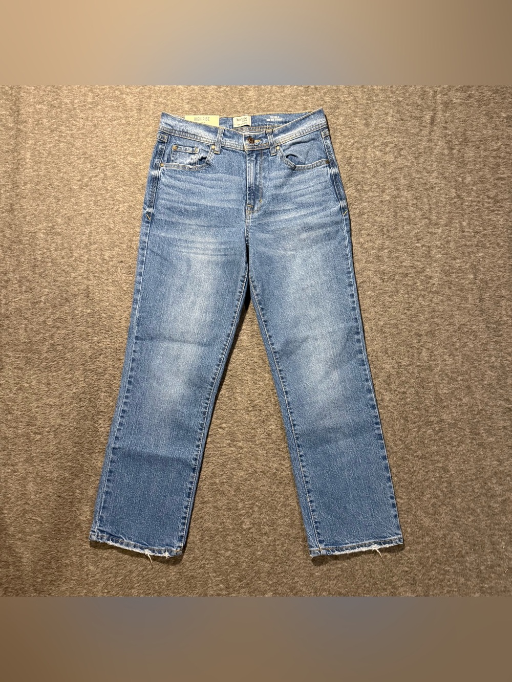 Kensie Jeans The Mila High Rise Straight Womens 4/27 (fit 28x26) blue Retro Luxe